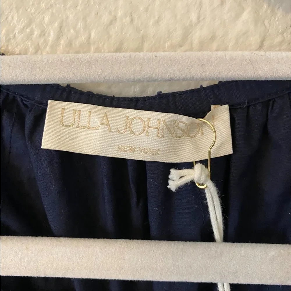 NEW Ulla Johnson Jessa Navy Mini Dress with Tie Waist